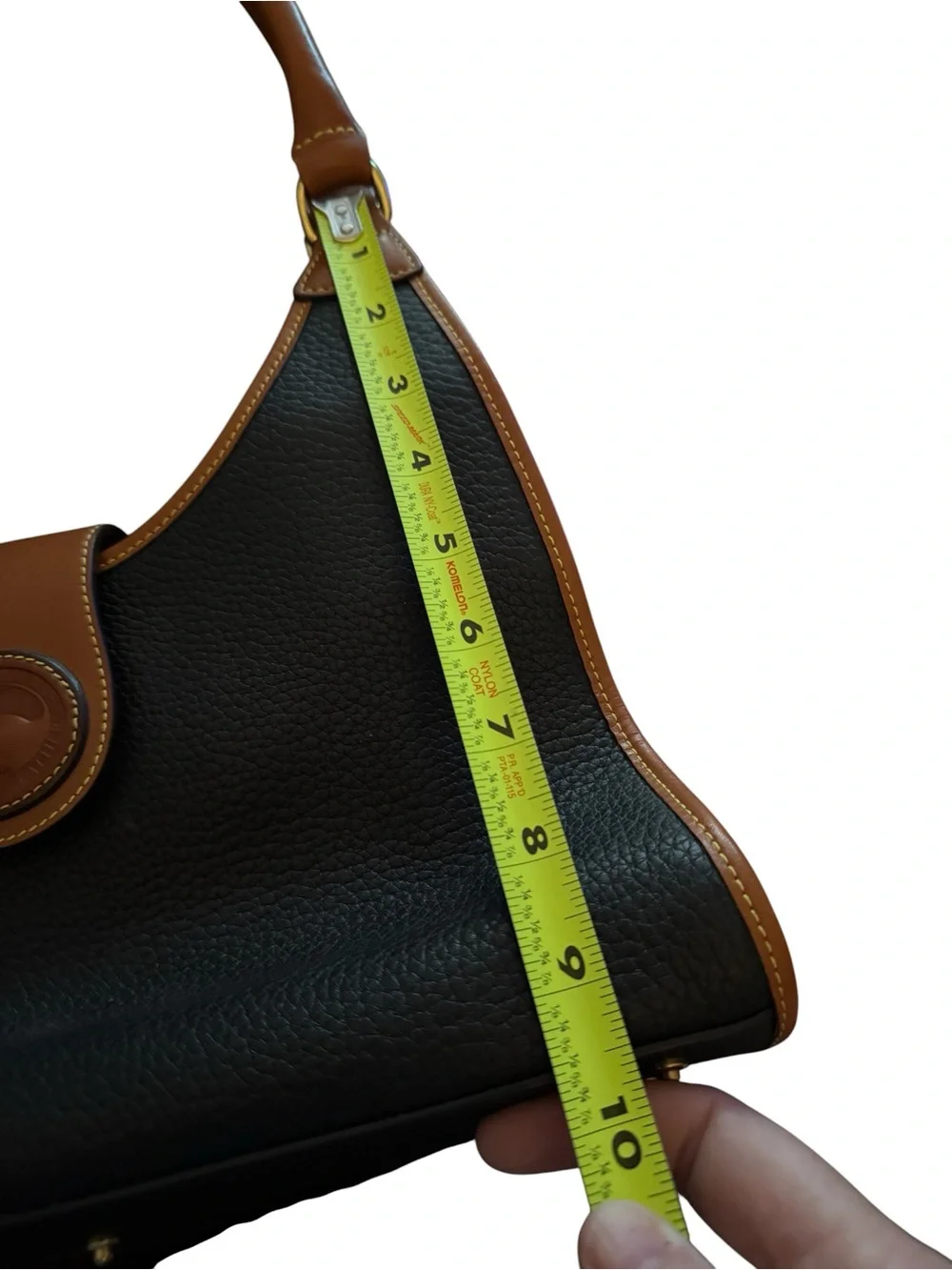 Dooney & Bourke AWL Crescent Hobo Black British Tan Leather NWT